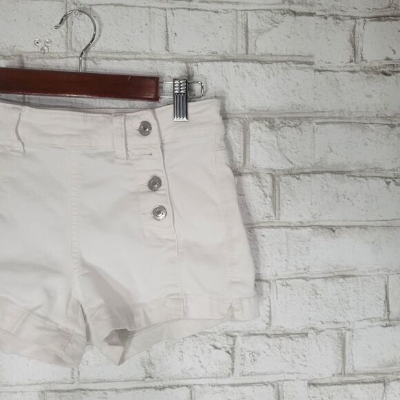 AEO hi-rise shortie white shorts - Picture 2 of 12